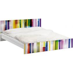 Möbelfolie IKEA Malm Bett Breite Rainbow Cubes