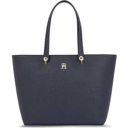 Tommy Hilfiger Handtasche Emblem Shopper AW0AW15178 Dunkelblau