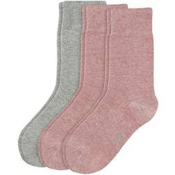 Camano Barn 3-Pack Strumpor Med Förstärkt Häl Och Spets - Rosa