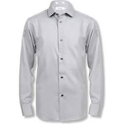 Calvin Klein Boys Sateen Button Up Dress Shirt Grey