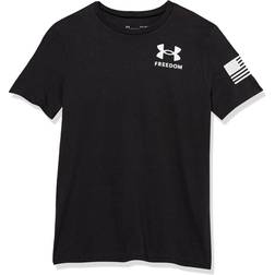 Under Armour Big KId's Freedom Flag T-shirt - Black/White (1370823-002)