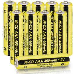 AAA Battery NiCd 1.2V Rechargeable Batteries for Garden Landscaping Solar Lights 10pc