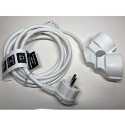 Unitec Förlängningskabel H05VV-F3 G1.5mm² 3m Vit