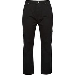 Yours Straight Leg Cargo Jeans - Black