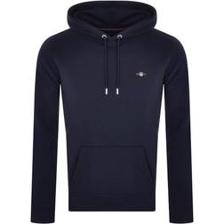 Gant Shield Label Stitching Hoodie - Navy Blue