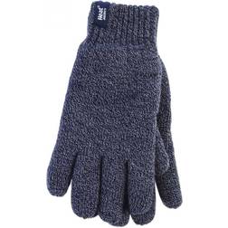 Heat Holders Mens Fleece Lined Warm Gloves For Winter Navy