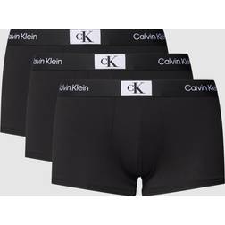 Calvin Klein Underwear Trunks mit elastischem Logo-Bund im 3er-Pack in Schwarz, Größe