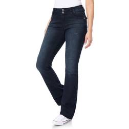 WallFlower Women's Luscious Curvy Bootcut Jeans - BlackBerry