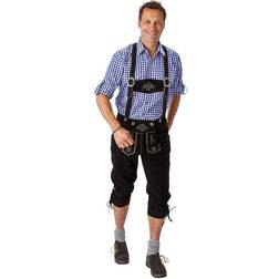 Hisab Joker Oktoberfest Lederhosen Deluxe Svart