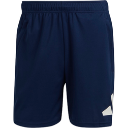 Adidas Men Train Essential Logo Training Shorts - Dark Blue/White