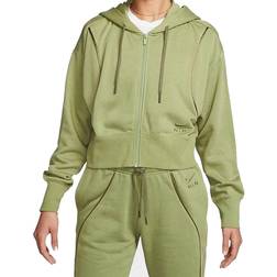 Nike Women's Air Shine Full-Zip Fleece Hoodie - Alligator/Medium Olive