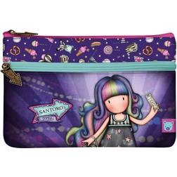 Safta Santoro Gorjuss Flat Pencil Case with Pocket Up & Away