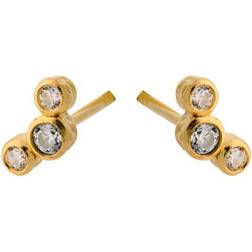 Pernille Corydon Orion Earsticks Earrings - Gold/Transparent