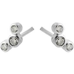 Pernille Corydon Orion Earsticks - Silver/Transparent