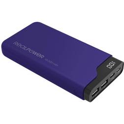 RealPower PB-15000C Powerbank 15000 mAh Litium USB, USB-C Navy-blå