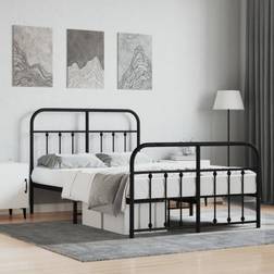 vidaXL Metal Bed Frame without Mattress 120 x 200 cm Black