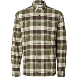 Selected Flannel Skjorte Grøn