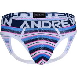 Andrew Christian Almost Naked Newport Mesh Jock Blue Striped