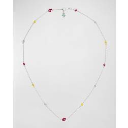 Gucci Interlocking Silver Multicoloured Enamel Necklace