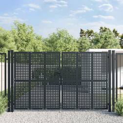 vidaXL Cancello Giardino Antracite 300x250 cm in Acciaio