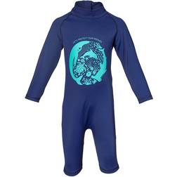 Isbjörn of Sweden Kids' Dolphine Sun Jumpsuit, 74/80, Navy