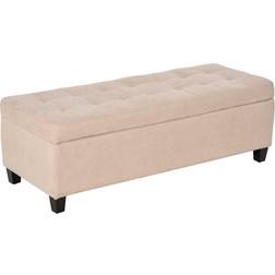 Homcom Chest with Lift Top Beige Storage Bench 49.2x16.2"