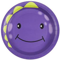 Smiffys Monster Tableware, Party Plates, Purple x8