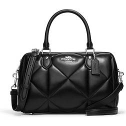 Coach Rowan Satchel With Puffy Diamond Quilting - Black