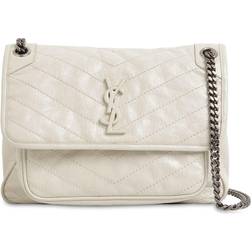 Saint Laurent Medium Niki Leather Shoulder Bag Blanc Vintage 01