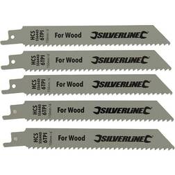 Silverline 598431 Recip Saw Blades 6tpi 5pk 150mm