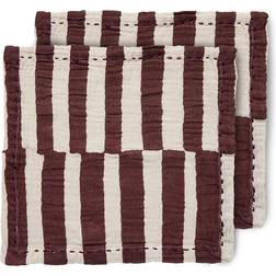 HKliving Striped, 2 Stoffserviette Rot