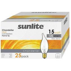 Sunlite 40010 15CFC/25/25PK B10 Decor Torpedo Light Bulb