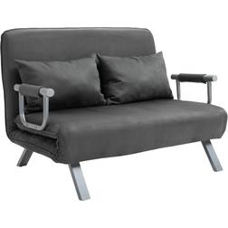 Homcom Cozy Dark Gray Sofa 111cm Zweisitzer