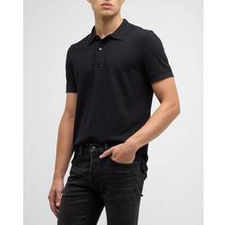 Tom Ford Black Button Polo LB999 BLACK IT