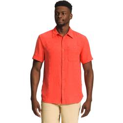 The North Face Men's Loghill Jacquard Shirt, Retro Orange Halfdome Hero Jacquard