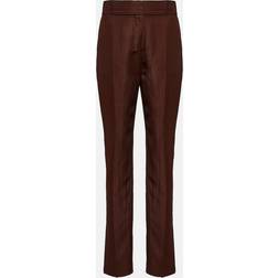 Jacquemus Brown Le Raphia 'Le Pantalon Tibau' Trousers 880 Dark Brown FR