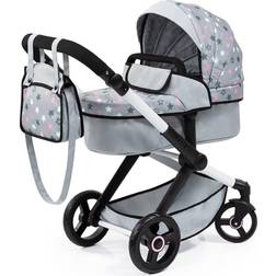 Bayer Design 17007AA Dockvagn Combi Xeo, väska, grå rosa, stjärnor