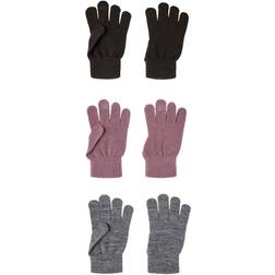 Name It Fingervantar nknMagic Gloves 3-pack Rosa 122/134