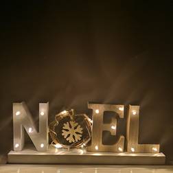 Samuel Alexander Battery Operated Noel Sign Snowflake Christmas Lamp