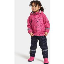 Didriksons Kids' Slaskeman Printed Set 7, 140, Grundsund Outline/Pink