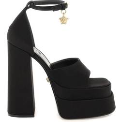 Versace Medusa Aevitas Satin Platform Sandals -