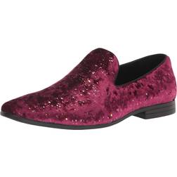 Stacy Adams Men's Stellar Glitter Slip On Loafer, Burgundy