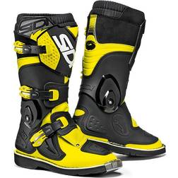 Sidi Flame Kids Motocross Boots - Black/Yellow Fluo Child