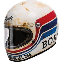 Premier Trophy Vintage Helmet Matt White/Black/Red