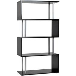 Homcom Modern S-Shaped 5 Tier Book Shelf 57.2"