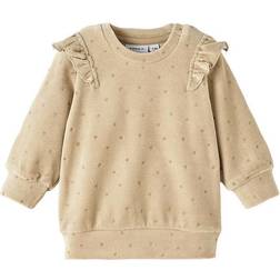 Name It Noya Velour Sweatshirt - Oxford Tan