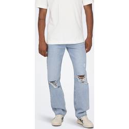 Only & Sons Onsedge Loose L. Blue Dest. 6576 Jeans