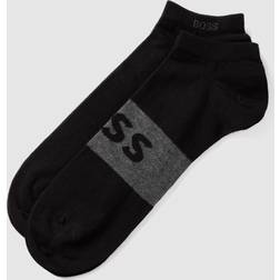 HUGO BOSS Two-pack of ankle-length socks in stretch fabric