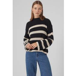 Vero Moda Stickad Tröja Black