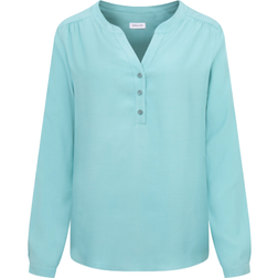 Seidensticker Regular fit V-neck Slip-On Blouse - Turquoise